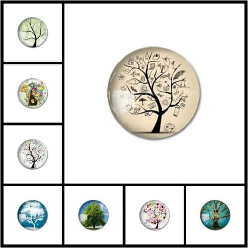 ZEROUP Round Photos Glass Cabochon Jewelry Finding fit Cameo Blank Settings Supplies for Jewelry Components 27
