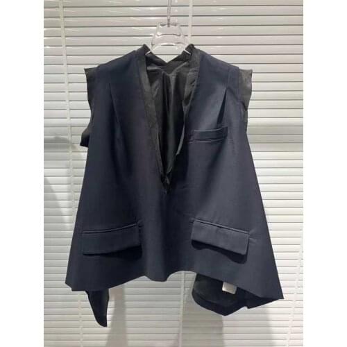2020 summer high quality women loose vest coat female sleeveless coat tutu