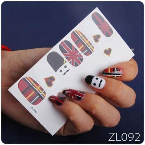 1PC Nail art Full-Cover Sticker Sheet 14tips Sticker Polish Sticker ZL090-109