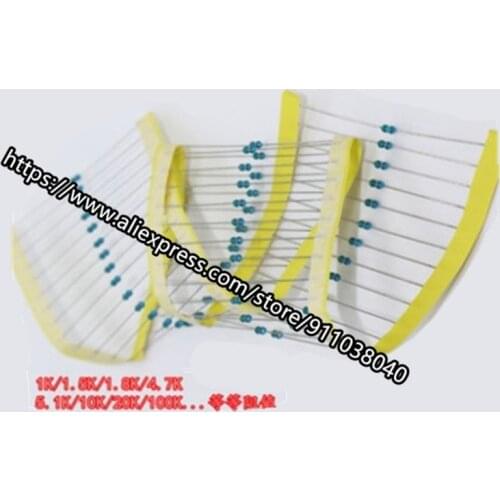 1000pcs/lot 0.125W 1/8W 1% 10K metal film color ring resistor 100pcs 200pcs