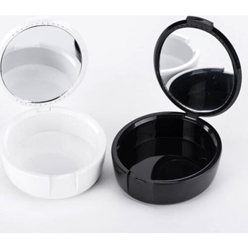 2pcs Denture box denture retainer with mirror Orthodontic Mouth Guard Liplasting Storage box Dental False Teeth Container