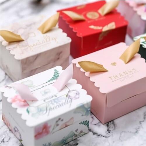 20 Pcs Gift Bags Square Candy Box for Wedding Birthday Party Candy Box Birthday Party Supplies