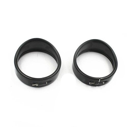 2X 4.5" Inch Visor Style Headlight Lamps Bezel Trim Ring For Harley Electra Street Glide Motorcycle