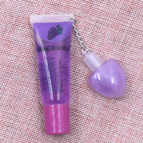 3.8g 6-color Random Hair Lip Oil Plus Peach Heart Love Transparent Colorless Lip Gloss Moisturizing Women Lip Gloss Balm Makeup