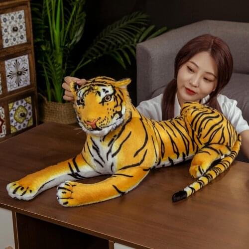 36-76cm Cartoon Soft Cute Simulation Tiger Plush Toys Stuffed Lovely Lifelike Animals Pillow Dolls For Girls Kids Birthday Gifts