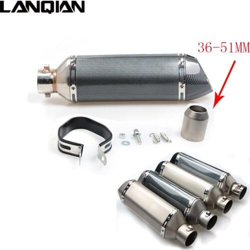 38- 51MM Carbon fiber Motorcycle Escape Modified Muffle Exhaust Pipe for HONDA VF750S SABRE VFR750 VFR800 VTR1000F FIRESTORM