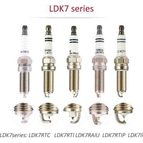 4pcs China original spark plugs TORCH LDK7 series LDK7RTC/LDK7RTI/LDK7RAIU/LDK7RTIP/LDK7II/6517