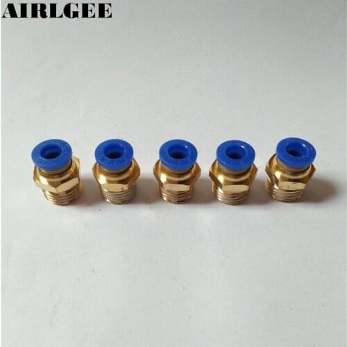 1/4"PT Thread Industry Pipe Tube Push in Quick Connecting Coupler Fittings 5pcs Free shipping