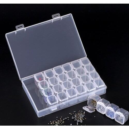 50set 28 grid Dismountable diamond painting Accessories Embroidery Cases Storage boxes sport toy