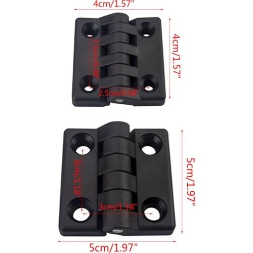 69HF 10PCS Black Nylon Plastic Butt Hinge Drawer Jewellery Case Hinges for Wooden Box Cabinet Furniture Hardware