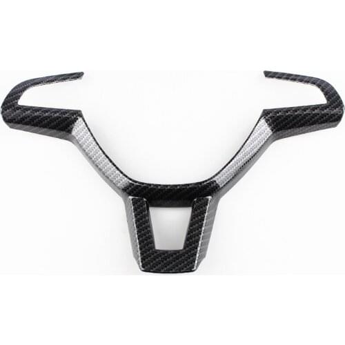 ABS Carbon Fiber Style Steering Wheel Panel Trim Car Styling Accessories for SKODA KODIAQ 2018