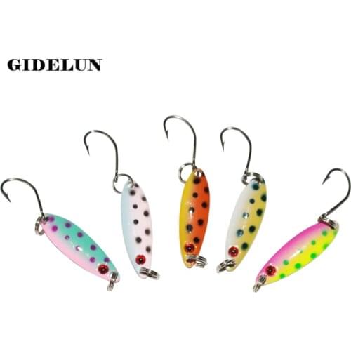 Free shipping 3g spoon fishing lure artificial bait single hook trout lure