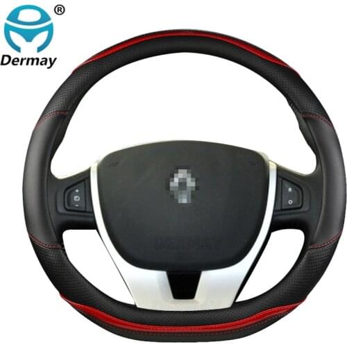 For Renault Laguna 1 2 3 4 Car Steering Wheel Cover Breathable Microfiber Leather + Carbon Fiber Fashion Auto Accessories