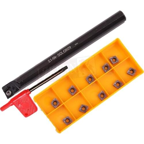 1PC S12M S14N S16Q S18Q SCLCR06 SCLCR09 CNC Cutter Tools Internal Turning Tool Holder CCMT060204 CCMT09T304 Insert for P.M