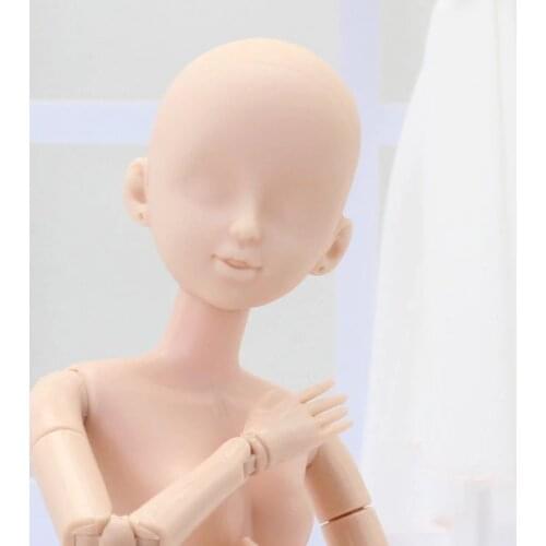 Kids Toys Dolls Head Doll Accessories For Practice DIY Painting Makeup Dolls Head Fit For Barbie 30CM Doll Game Toys For Girls