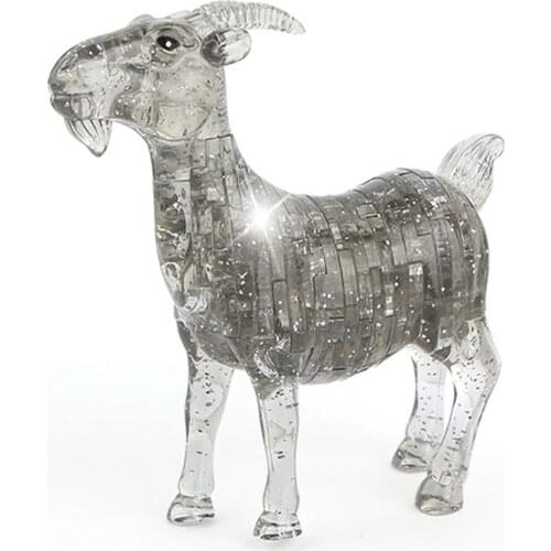 EBOYU(TM) DIY 3D Crystal Puzzle Assembly Goat Model