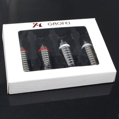Hifi audio gaofei GF-RHO04R Rhodium plated RCA lotus plug audio cable AV lotus plug power amplifier signal line plug