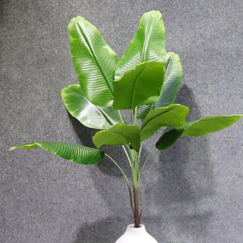 9 Leaves Fake Flowers Artificial Potted Plant Simulation Landscaping Home Wedding Decor 82cm Artificial Banana Leaf Decoration