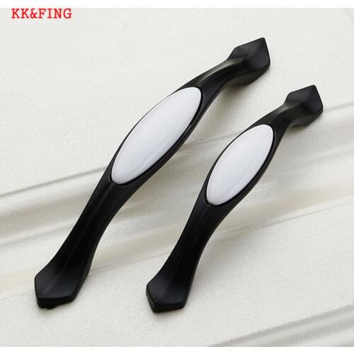 KK&FING European White Ceramic Cabinet Door Handles Drawer Pulls Kitchen Cupboard Wardrobe Door Knobs Furniture Hardware