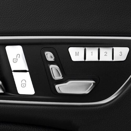 Trim Door Lock Buttons Cover Trim Replacement For Mercedes Benz C E Class W204 W212 Unlock Decoration Silver