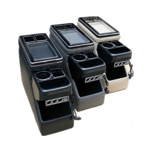 Multifunctional car console box,armrest storage box with USB,with Atmosphere light for Honda stepwgn 2001-2019