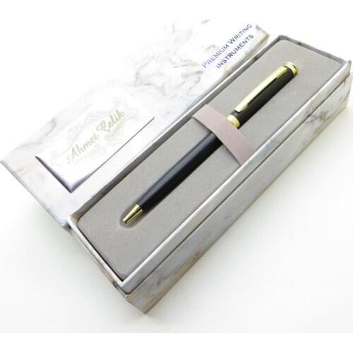 Wings Marble T155 Black Gold Ballpoint Pen | İsme Special Pen | Gift Pen