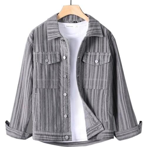 Mcikkny Men Cargo Corduroy Jackets And Coats Spring Autumn Outwear Tops For Male Size M-3XL