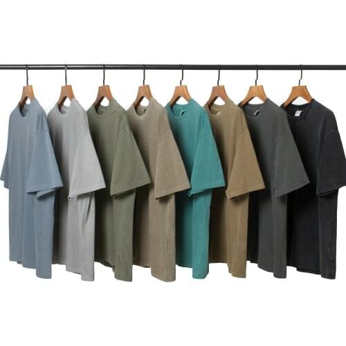 Summer Vintage Cotton Short Sleeve T-shirt Relaxed fit Raglan Tops Hip Hop Tee Streetwear