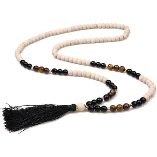 Mala Nation Wind Posimi Tassels Manual 120 Beads bff Necklace crystal choker