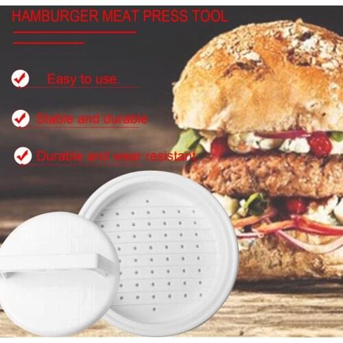 Multifunctional Kitchen Cooking Tool Round Shape Food Grade PP DIY Hamburger Meat Press Tool Meat Burger Maker Mold