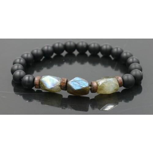 Trendy Men Bracelet Natural Moonstone Beads Bracelet Chakra Lava Stone Bracelets For Women Men Jewelry Gift Pulseira bileklik
