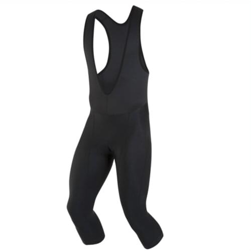 Mens black cycling 3/4 knee pad bib shorts professional riding cushion bike pro team ciclismo cycling bib tights summer shorts