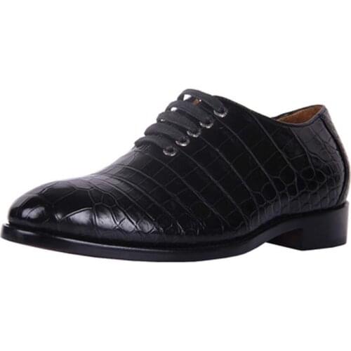 Hulangzhishi men dress shoes male fromal shoes crocodile leather men crocodile shoes new arrival