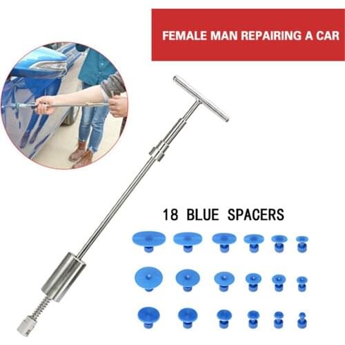 2021 New 19in 50cm Metal Car Dent Repair Tools Auto Repair Dent Puller Kit Slide Hammer Reverse Hammer Glue +18pcs Glue Puller