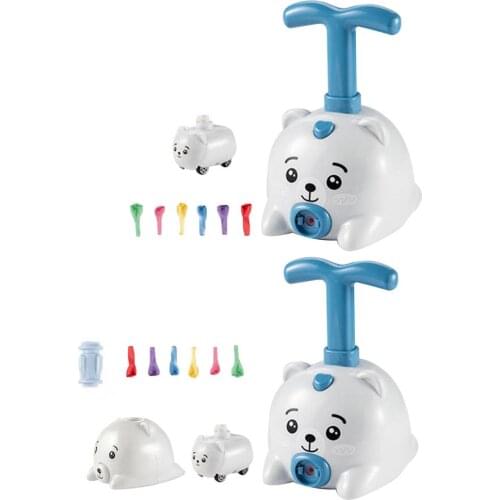 New Inertial Air Power Balloon Car With Rocket Launche Flying Powered Car Fun Education Science Experiment Toys for Children