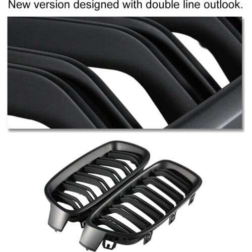 One Pair Front Matte Black Grille Grilles for BMW F30 F35 2012-2015