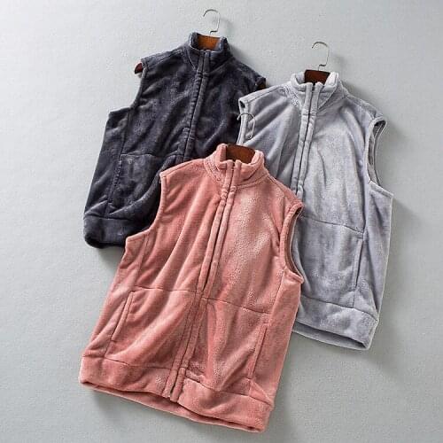 Autumn and winter fashion loose stand collar soft fleece thermal casual outerwear vest