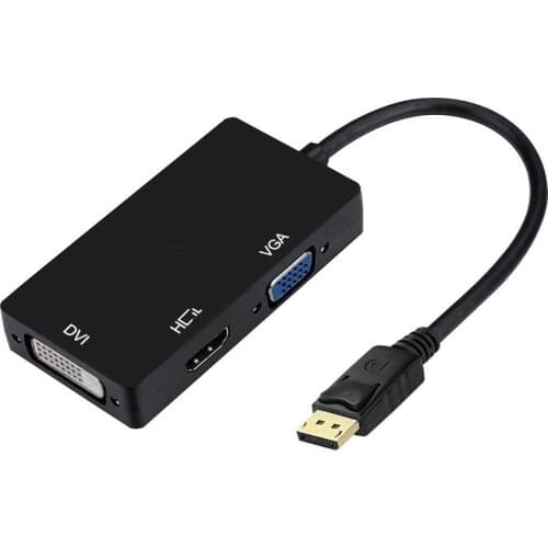 DisplayPort DP To HDMI-compatible DVI VGA Adapter Cable 1080P Display Port Converter Connector For PC Projector Laptop HDTV
