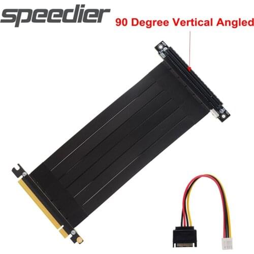PCI Express Gen3 x16 Full Speed Riser Cable For RTX3060 Multiple Graphics Card 90 Degree Socket Upright BTC Mining GPU Extender