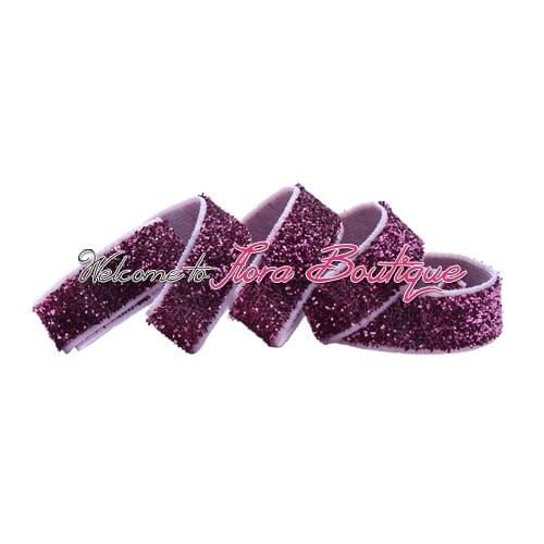 Pink glitter elastic, 3/8" metallic elastic ribbon