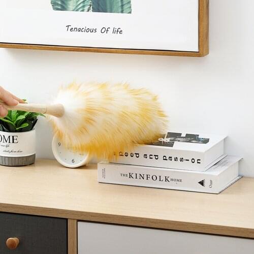 Feather Dust Brush Household Feather Wool Duster Removal Dusting Broom Cleaning for Home Car Furniture House Cleaning