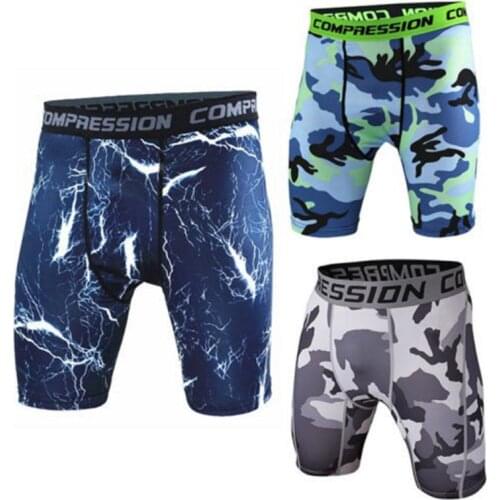 Compression Shorts Men 3D Print Camouflage Bodybuilding Tights Short Men Gyms Shorts Male Muscle Alive Elastic Running Shorts 8