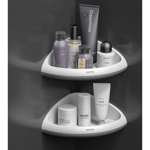 Bathroom Storage Punch-Free Triangular Shelves Holder Shower Corner Shelf Shampoo Rack Kitchen Basket Holder Accessories
