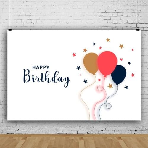 Simple Strokes of Colorful Balloons Studio Photography Background Vinyl Birthday Party Decors Photo Backdrop Photocall