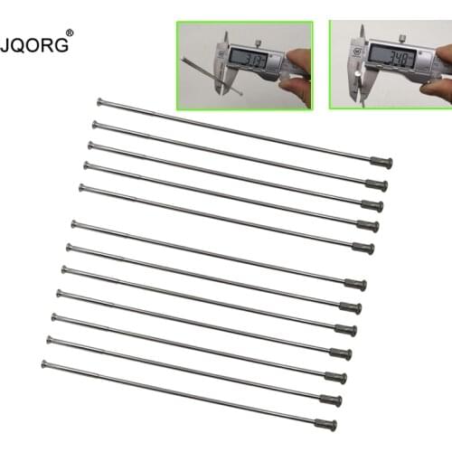 20 Pcs A Lot 9G-10G Diameter 3.5mm-3.13mm Butted Material 304 Stainless Steel Straight Pull Sliver Color Motorcycle Spokes