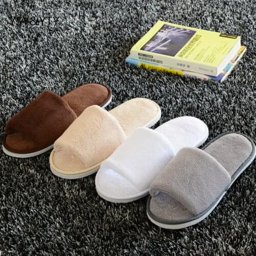 2019 Private non-disposable terry slippers thickened anti-skid home hospitality