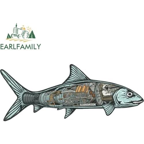 EARLFAMILY 13cm x 5.4cm for Internal Combustion Car Stickers Sunscreen Vinyl Decals Car Accessories Creative Graphics DIY