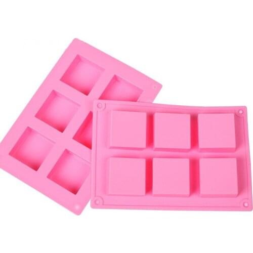 Free shipping 2pcs/lot soap making handmade tools milk soap essential oil soap diy silicone soap mold square