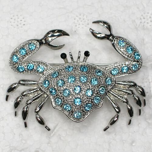 1 pcs Rhinestone Crab Pin brooches C878 R