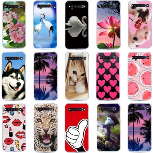 J&R TPU Case For TCL 10L Soft Silicone Case For TCL 10 SE Colorful Printing Cover Coque Funda